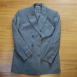 SALE NWOT MaxMara Glenplaid Gray Double Breast Blazer